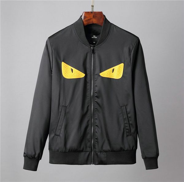 

brand designer eye sweatshirt hoodie men jacket long sleeve autumn sports outdoor windrunner zipper windbreaker coat plus size m to 3xl, Black;brown