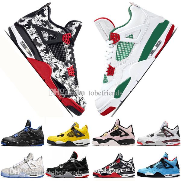 

with box wholesale bred 4 4s what the cactus jack laser wings mens basketball shoes eminem pale citron men sports designer sneakers