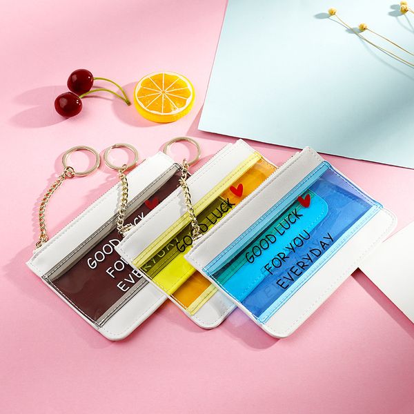 

новый стиль пвх прозрачный желе женский кошелек творческий монеты монета карманный женский корейский стиль брелок кошелек, Black