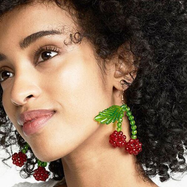 

lalynnlys cute fruit cherry drop earrings for women girls fashion crystal earrings summer party jewelry gift wholesale e57341, Silver