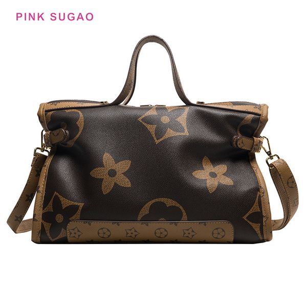 

розовый sugao дизайнер большая сумка сумка женщин 2020 новая мода плечо сумка большой кошелек леди покупки мешок большой цветок печатных сум