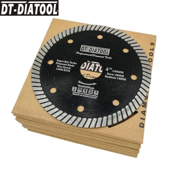 

dt-diatool 10units superthin turbo diamond blade pressed cutting disc hard material ceramic tile granite diameter 4" 4.5" 5