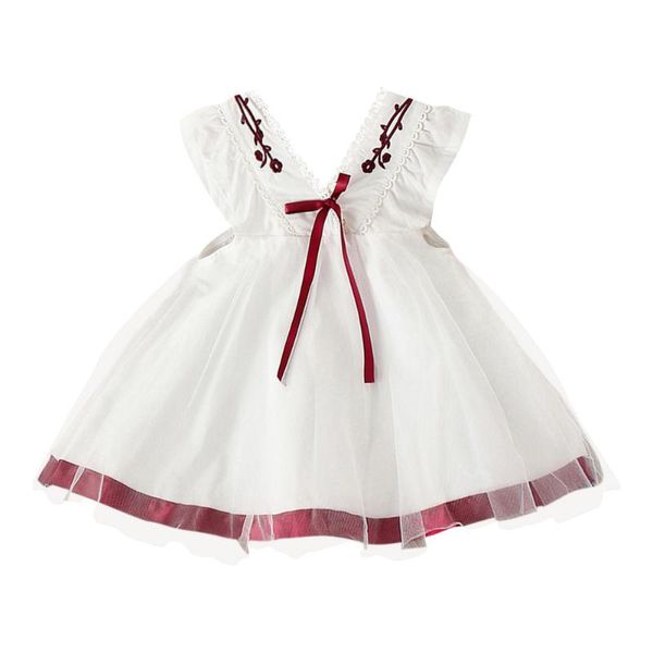 

summer girls princess tutu dresses 2020 fashion baby backless cute v-neck mesh gown dress vestidos de verano#37, Red;yellow
