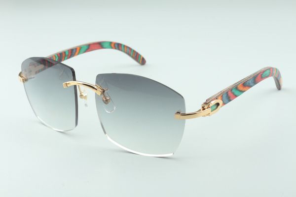 Heiße neue Sonnenbrille mit Pfauenholzbügeln A4189706-4, direkt ab Werk, hochwertige Mode-Unisex-Brille
