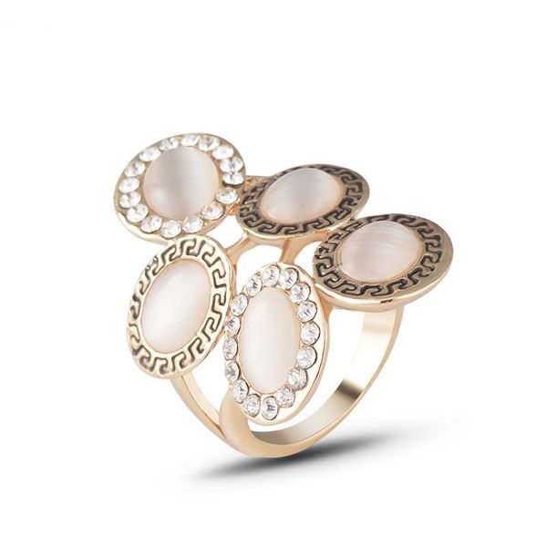 

[ddisplay]creative diamond opal ring gold ring posh lady exquisite big gem rings jewelry girlfriend gemstone party rings night club, Silver