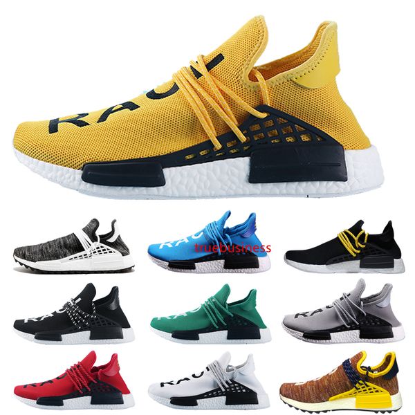 

human race pharrell williams women men black nerd fashion outdoor training sneakers running shoes