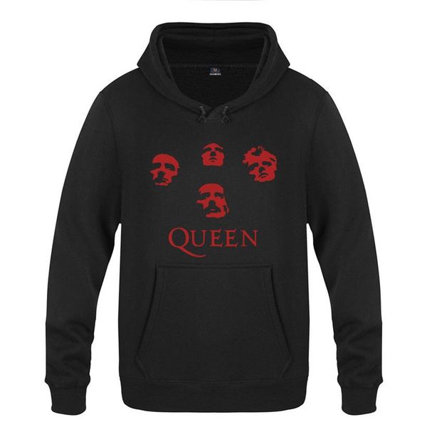 

queen бэнд men hoodies 19ss new rock капюшоном руно дизайнер фуфайки tops, Black