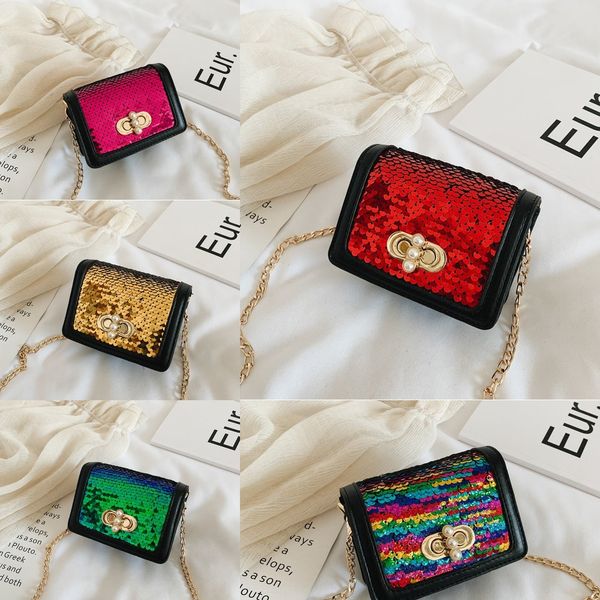 

children's 2020 popular all-match girl should tong bao should er tong bao bag western sequins girl messenger bag
