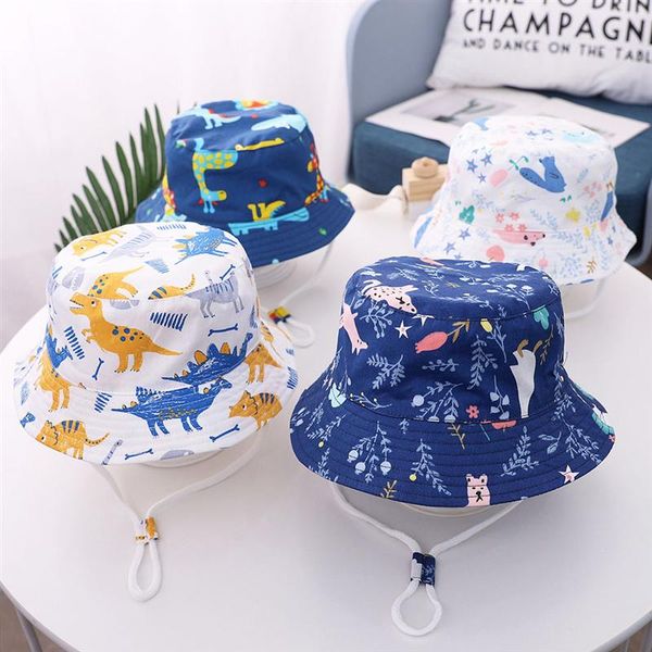

1pc baby hat adorable graffiti printing sun protection hat wide brim cap fisherman for kids outdoor beach various patterns, Yellow