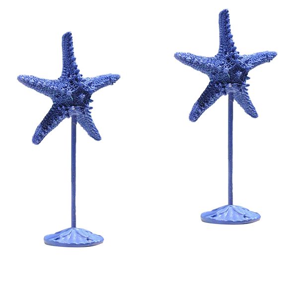 

2pcs resin starfish with base home wedding tableornament decor