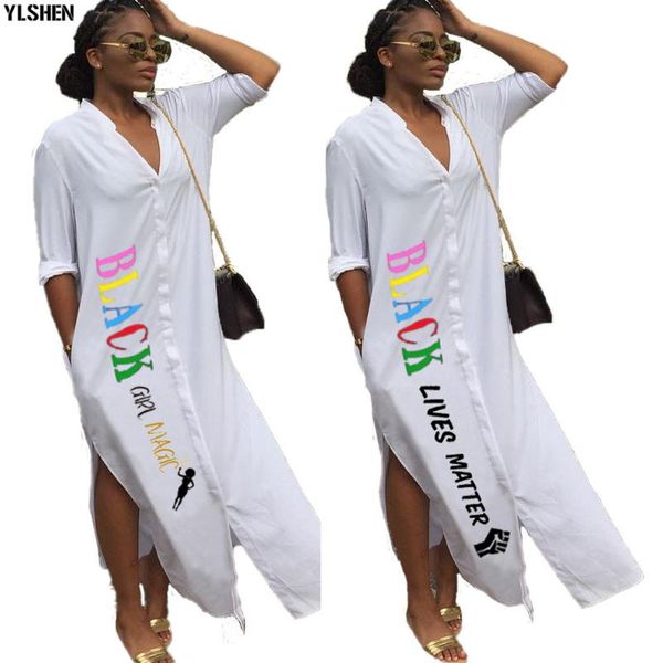 

ethnic clothing white african shirt dresses for women letter print long sleeve boubou robe africaine femme clothes dashiki dress africa, Red