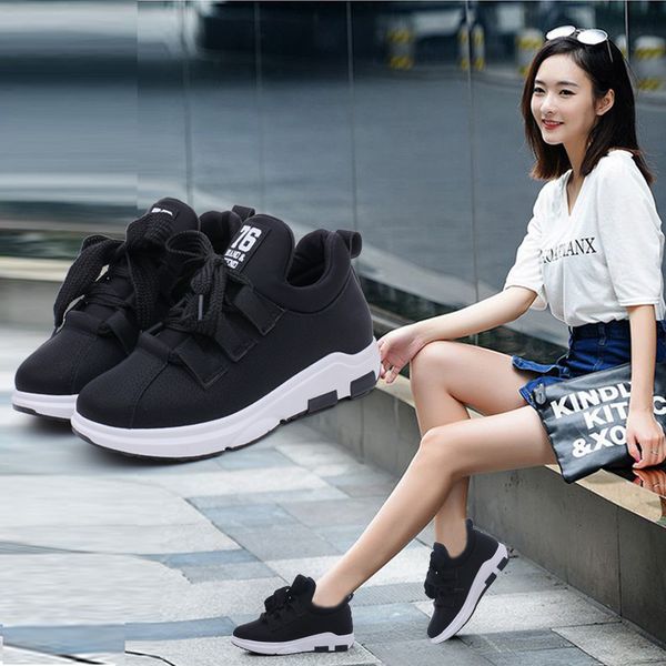 

2020 spring new women shoes matte leather feet female students soft bottom shoes harajuku increased women's, Black