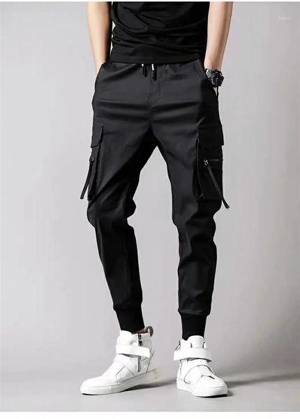 

лето гарем joggers карандаш брюки harajuku sweatpant hip hop тонкая мужчины брюки плюс размер мужчины карманных штаны, Black