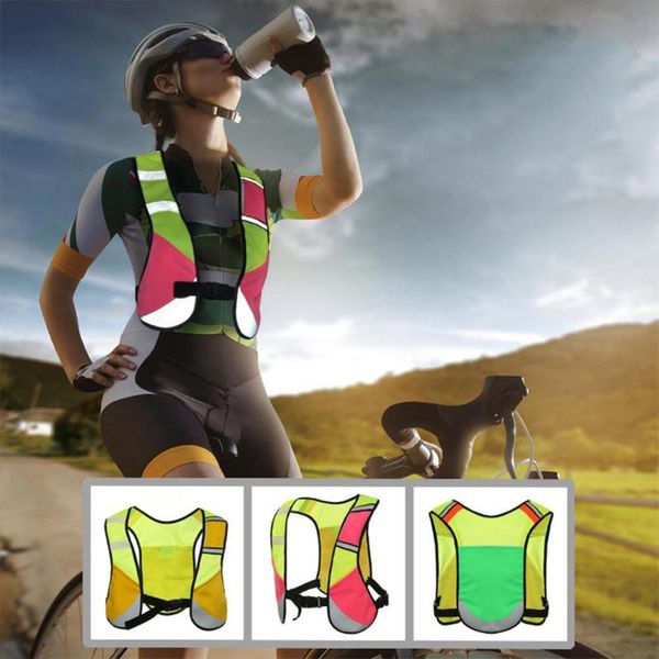 

elastic multifunction reflective vest for night riding running sports, Black