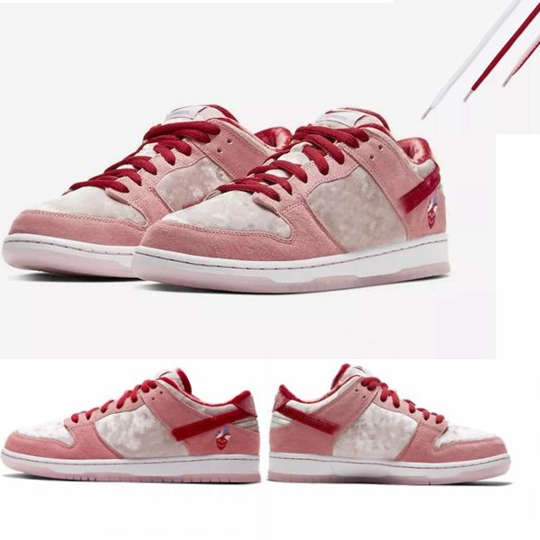 

2020 designer strangelove x sb dunk low pink chaussures running shoes women mens designer sport trainers sneakers with original box