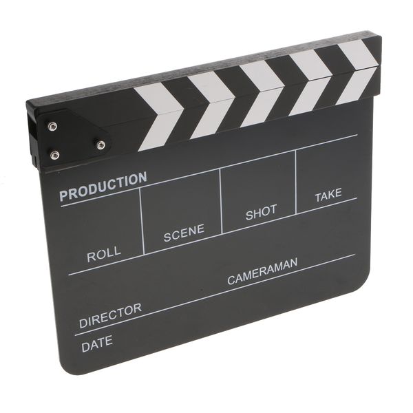

acrylic clapboard directors clapper board dry erase cut action-english black