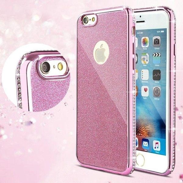 

wholesale details about cases for iphone x glitter bling diamond plating frame soft tpu back cover case u289