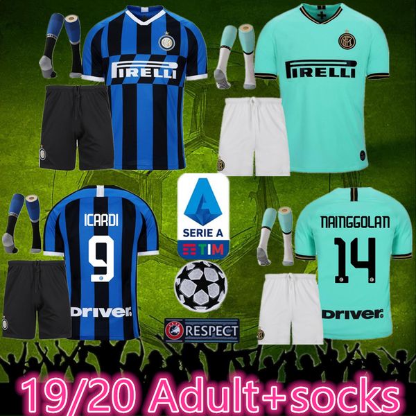 

2020 inter milan occer jer ey kit ock 19 20 icardi peri ic nainggolan lautaro football hirt 2019 uniform maglia da calcio maillot