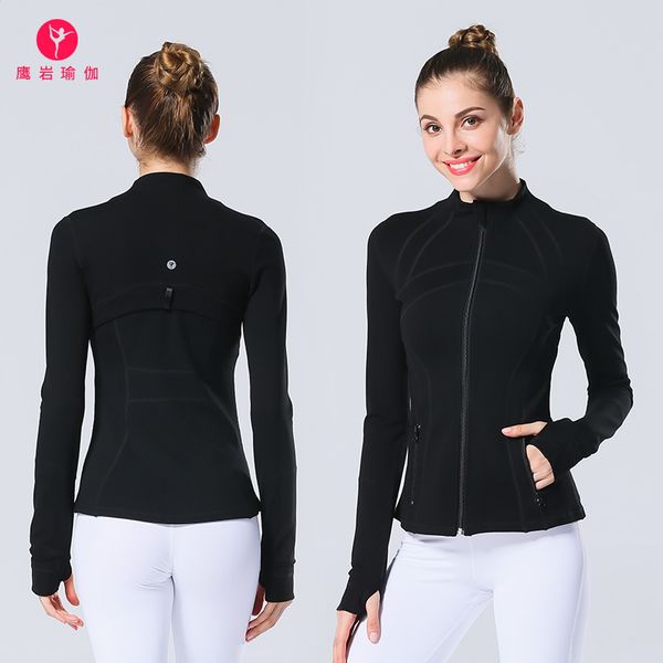 Agleroc Yoga-Jacke für Damen, eng, Yoga, lockerer Mantel, Laufen, Bodybuilding, Freizeit, Jacke, Selbstkultivierung, dünner Aufschlag