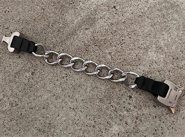 

alyx chain necklace men women alyx metal button bracelet belts, Silver