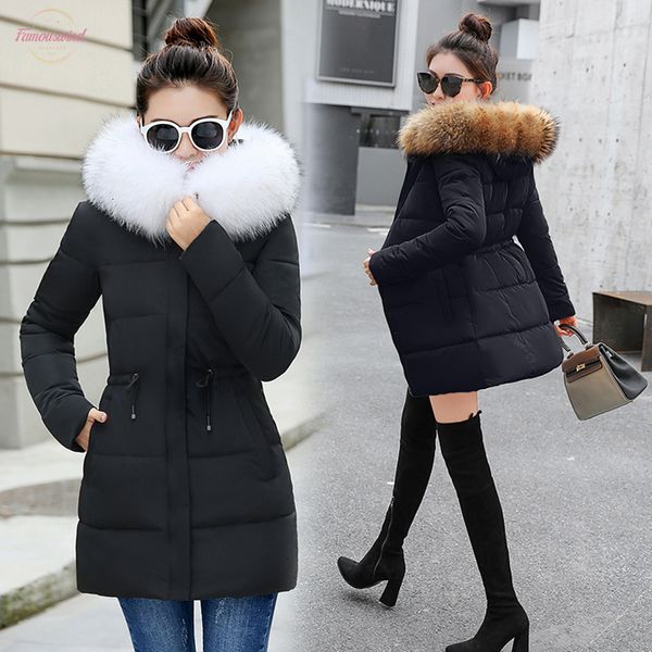 

parka femme womens winter coat jacket women 2019 new warm autumn thick hoody winter coat slim women parka warm womens down jacket, Black