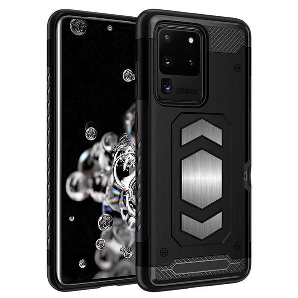 

3в1 Анти Shock чехол для телефона Samsung Galaxy Примечание 10 PRO S10 S9 S8 Plus A20 A50 J7 J3 2018 Прочный встроенный слот магнитного металла кредитной карты