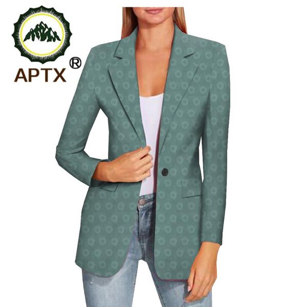 

aptx african blazer for women tailor made jacquard full sleeves notched collar women cotton coat with lining t1924010, White;black
