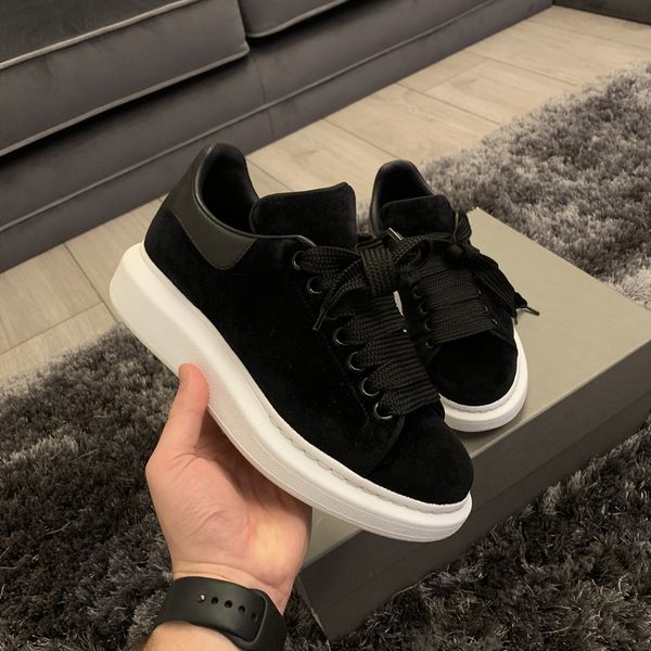 

classic casual shoes men and women fashion white leather low sports sneakers flat shoes 35-45 with box, Black