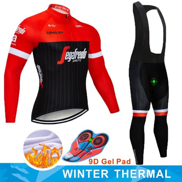 

2020 treking professional team men fluorescent green winter long sleeves windproof and warm fleece cycling clothing set, Black;blue