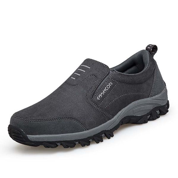 

men casual outdoor loafers sneakers trekking 2019 new comfortable walking men casual loafers hiking shoes zapatos de hombre, Black