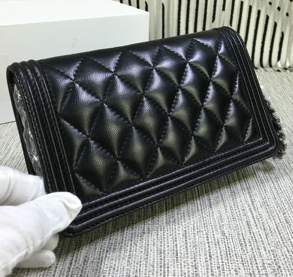 

TOP quality women vintage shoulder bag crossbody bags lambskin grained calfskin quilted leather clutch messenger bags clutch woc purse boy