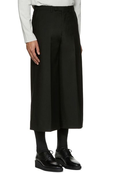

new 27-44 2018 men's clothing gd hair stylist fashion catwalk street straight pants wide leg pants plus size costumes, Black