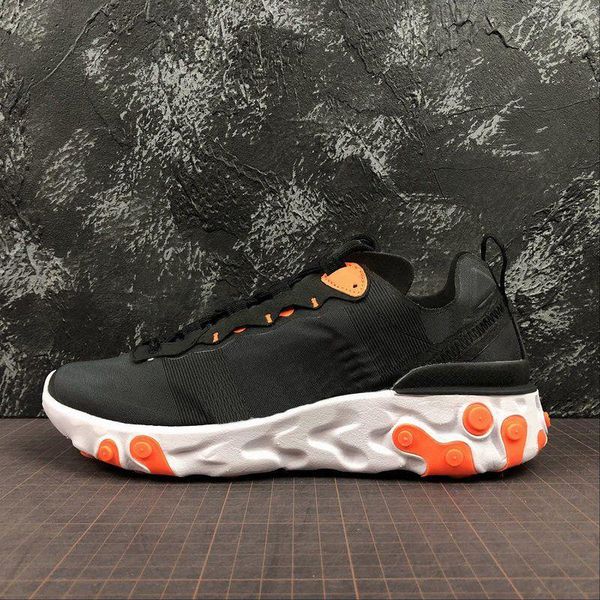 

2020 new qiusneaker element 55 black white men women running shoes black total orange trainers pure platinum racer blue sneakers