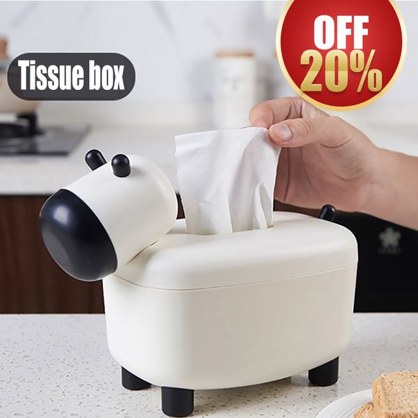 

household cute cartoon lamb tissue box roll paper pumping general tissue deskstorage box with toothpick box family storage
