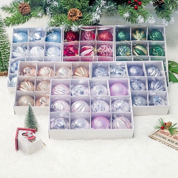 

12pcs/box 6cm christmas xmas tree ball bauble hanging home party ornament decor multicolor ornament christmas