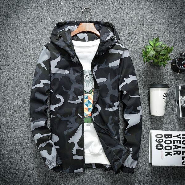 

mens spring autumn jackets mens new fashion casual straight print camouflage jacket coats male outerwear, Black;brown