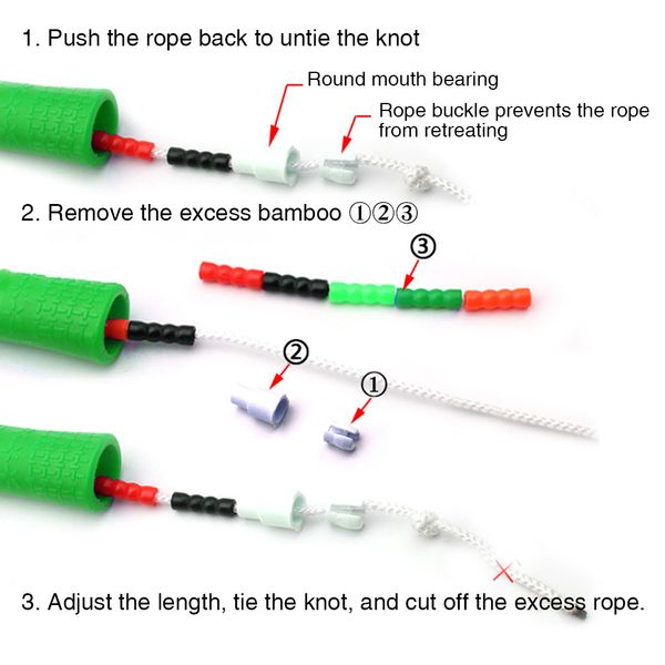 

280cm home non slip sports kids fitness segmented adjustable indoor outdoor training workout weight loss soft beaded jump rope