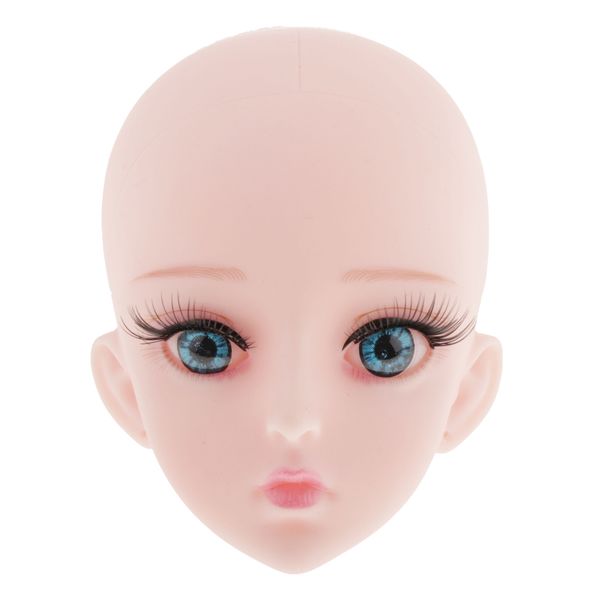 

1/3 bjd doll head mold with elf ear & eyes set for luts dod sd dz diy custom cosplay - the head cover can be unscrewed