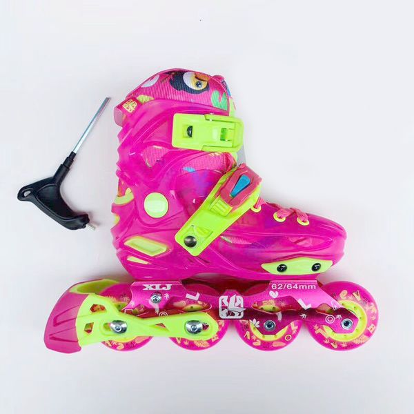 

club teaching inline slalom sliding roller skates shoes adjustable washable pu wheels beginner for children kids