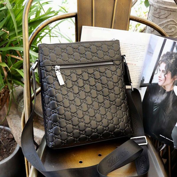 

new men's bag europe and america shoulder bag men's high grade crossbody messenger bag business vertical section pure color