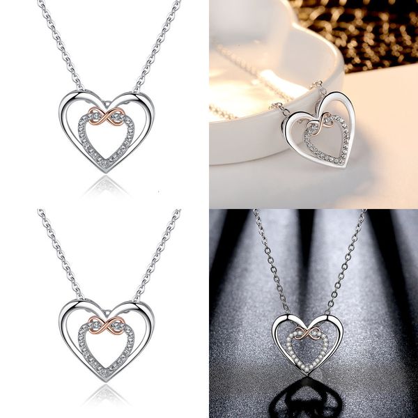 

heart-shaped necklace two-tone white rose gold diamond necklace steel locket necklaces shell pendants, silver skull jewelry wholesale