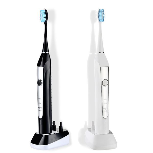 

3 modes smart timing electric toothbrush ipx7 waterproof usb rechargeable tooth brush with 3 replaceable brush heads