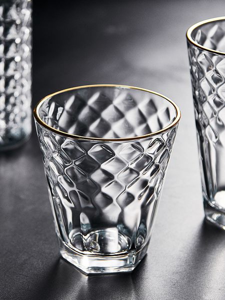 

2020 new arrived isn style phnom penh glass thickened relief water glass domestic whisky glass transparent wine cup