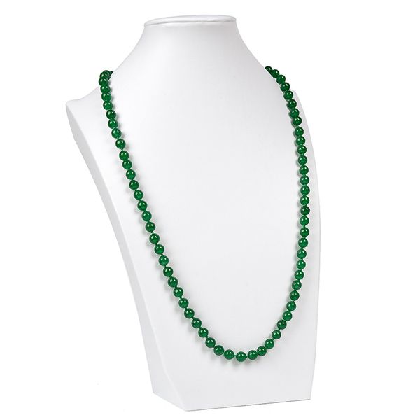 

vivifying green and give energy 8 mm malay j-a-s-per necklace,everyone applies, Silver