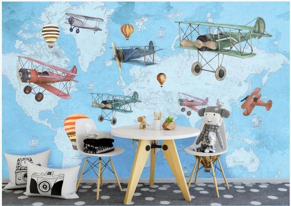 

wdbh custom p mural 3d wallpaper modern cartoon flying fantasy world map children room home decor 3d wall murals wallpaper for walls 3 d