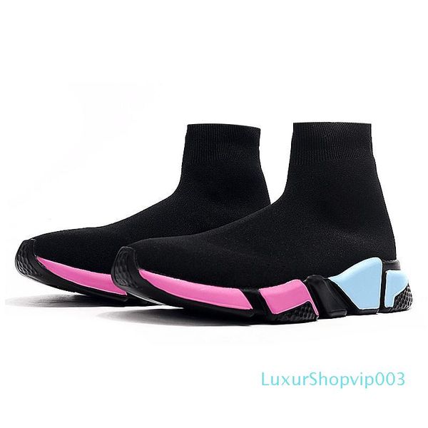 

with box] platform speed trainer mens women sock shoes black white red men women fashion luxury designer sneakers casual