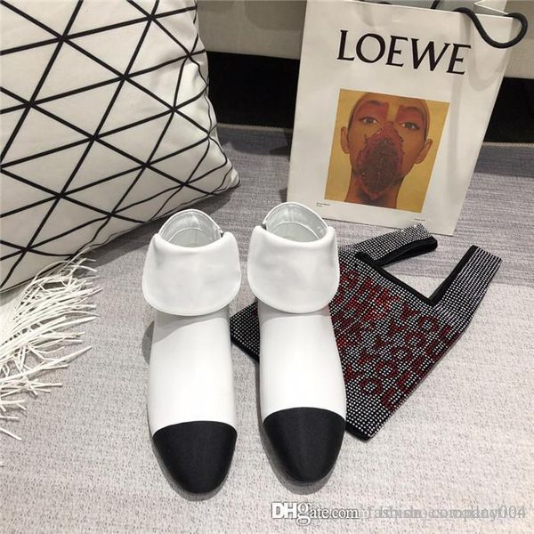 

women white flat ankle boots for 2019,ivory & black leather winter womens martin booties causual designer flat mules with box
