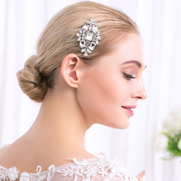 Brides Wedding Hair Comb Crystal Hair Combs For Rhinestone Bridal
