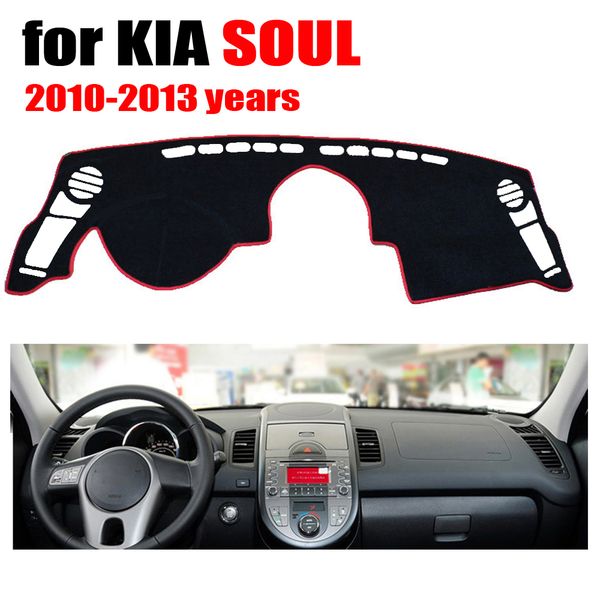 

car dashboard cover mat for kia soul 2010-2013 years left hand drive dashmat pad dash covers auto dashboard accessories