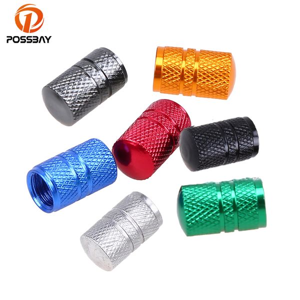 

possbay 4pcs round tires wheel stem air valves cap tyres accessories dustproof cover caps for car truck motorcycle bike bus